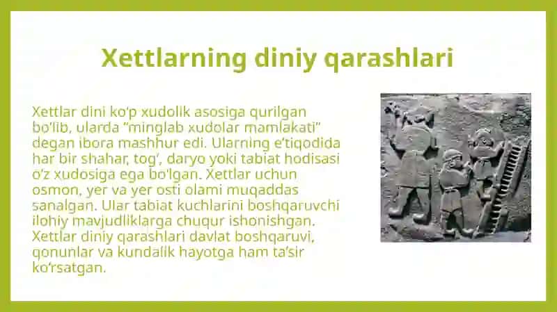Qadimgi xettlar dini. 4