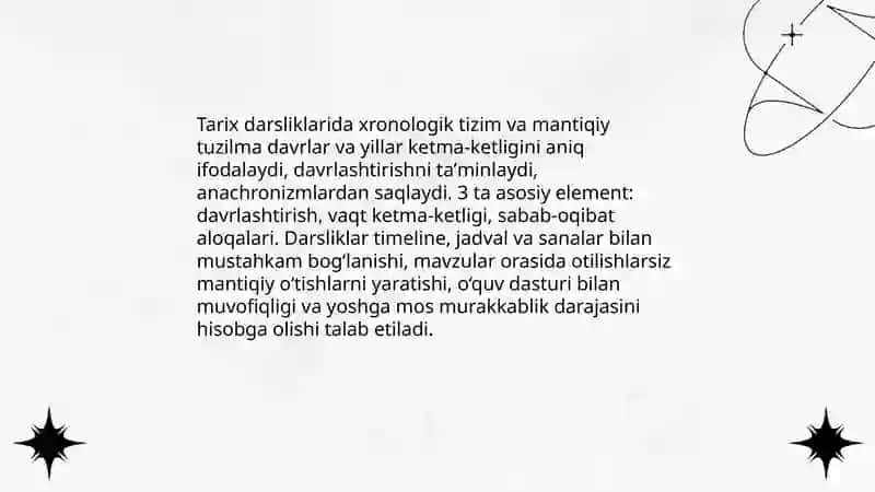 Tarix darsliklari va ularga qoʻyilgan zamonaviy talablar 4