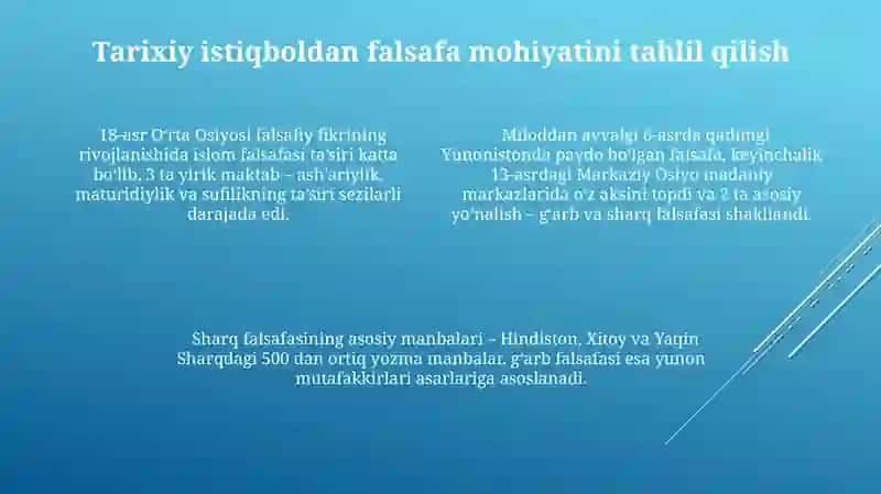 Falsafa mohiyati: Sharq va G'arb 4