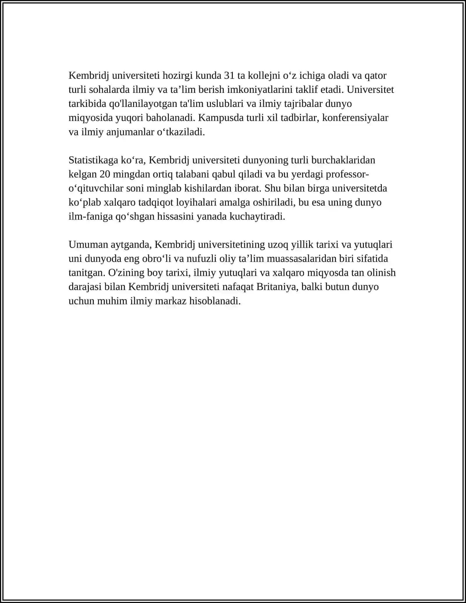 KEMBRIJ UNIVERSITETI HAQIDA 4