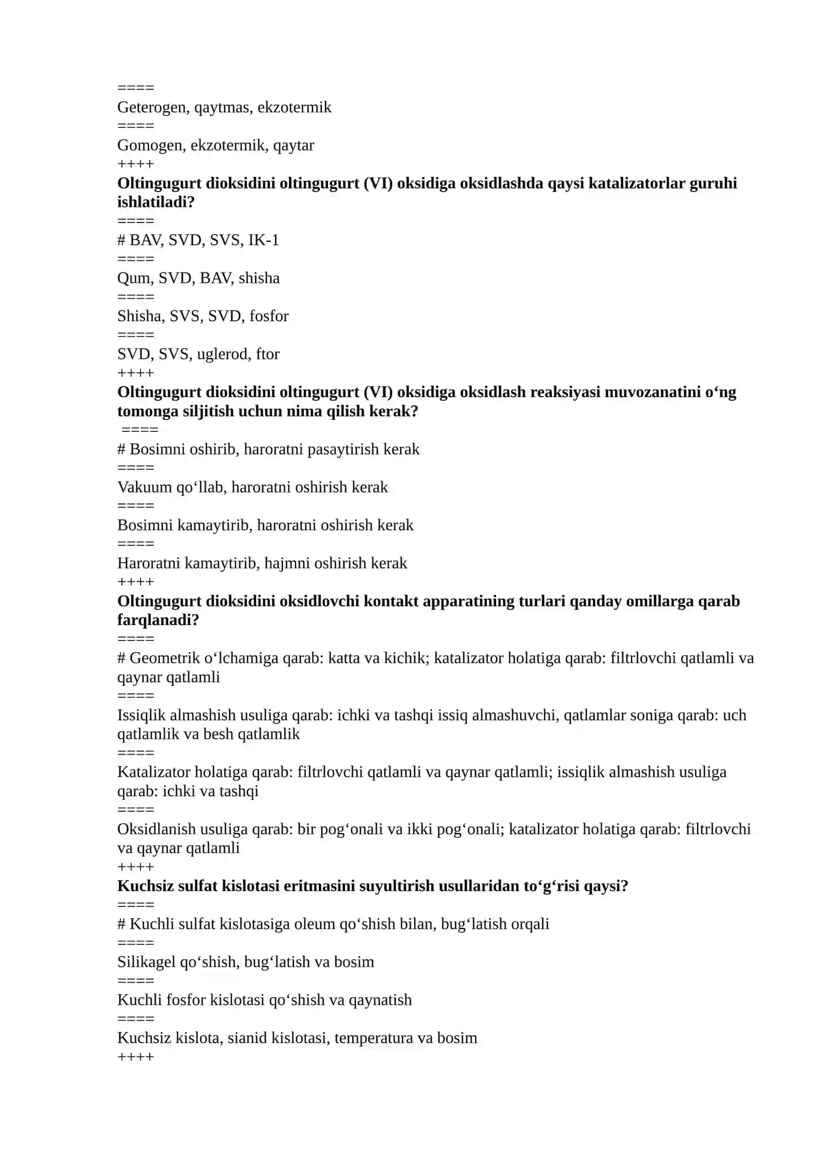 Sulfat kislota fanidan test 4
