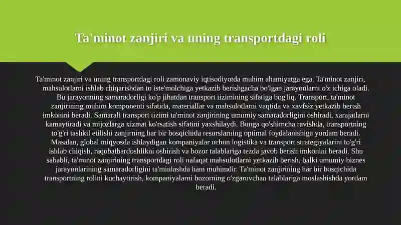Transport logistikasi 4