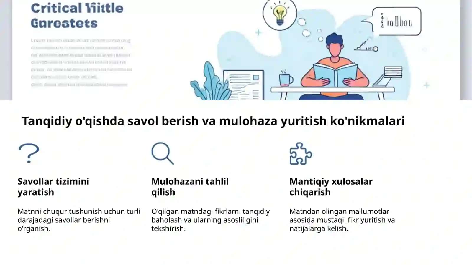 Tanqidiy o'qish va samarali foydalanish 4
