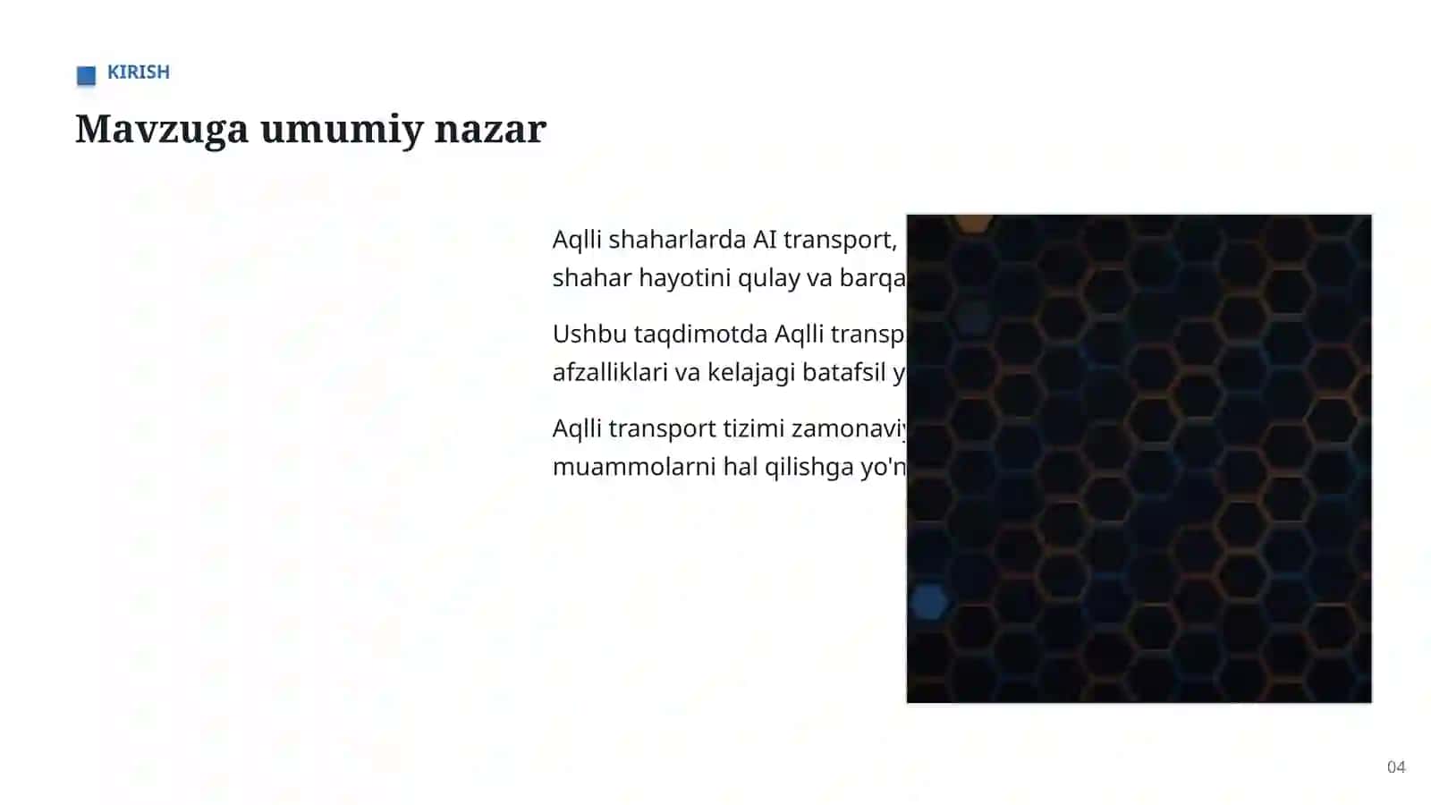 Aqlli transport tizimi 4