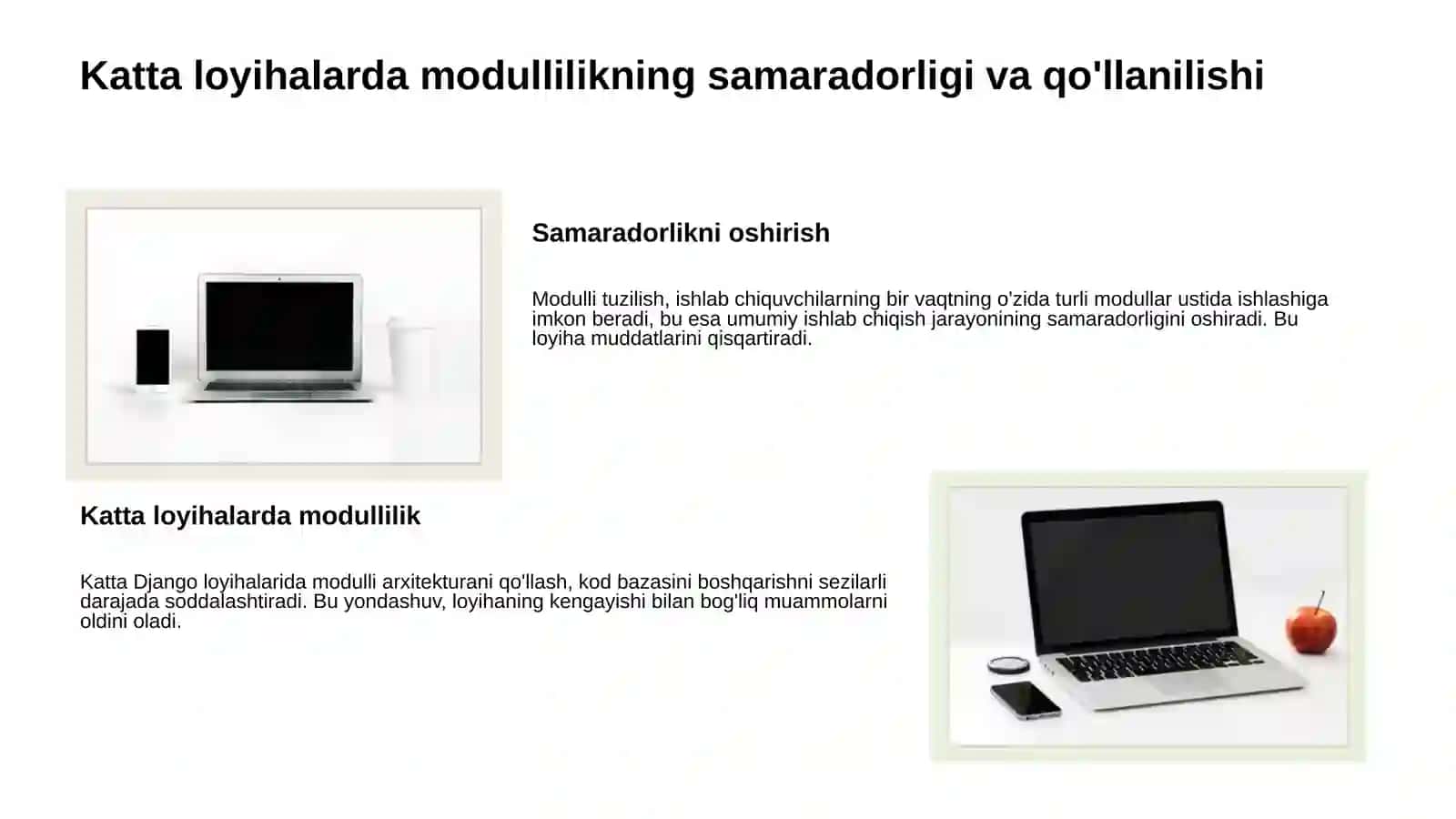 Django modulli arxitekturasi va qayta foydalaniladigan ilovalar 4