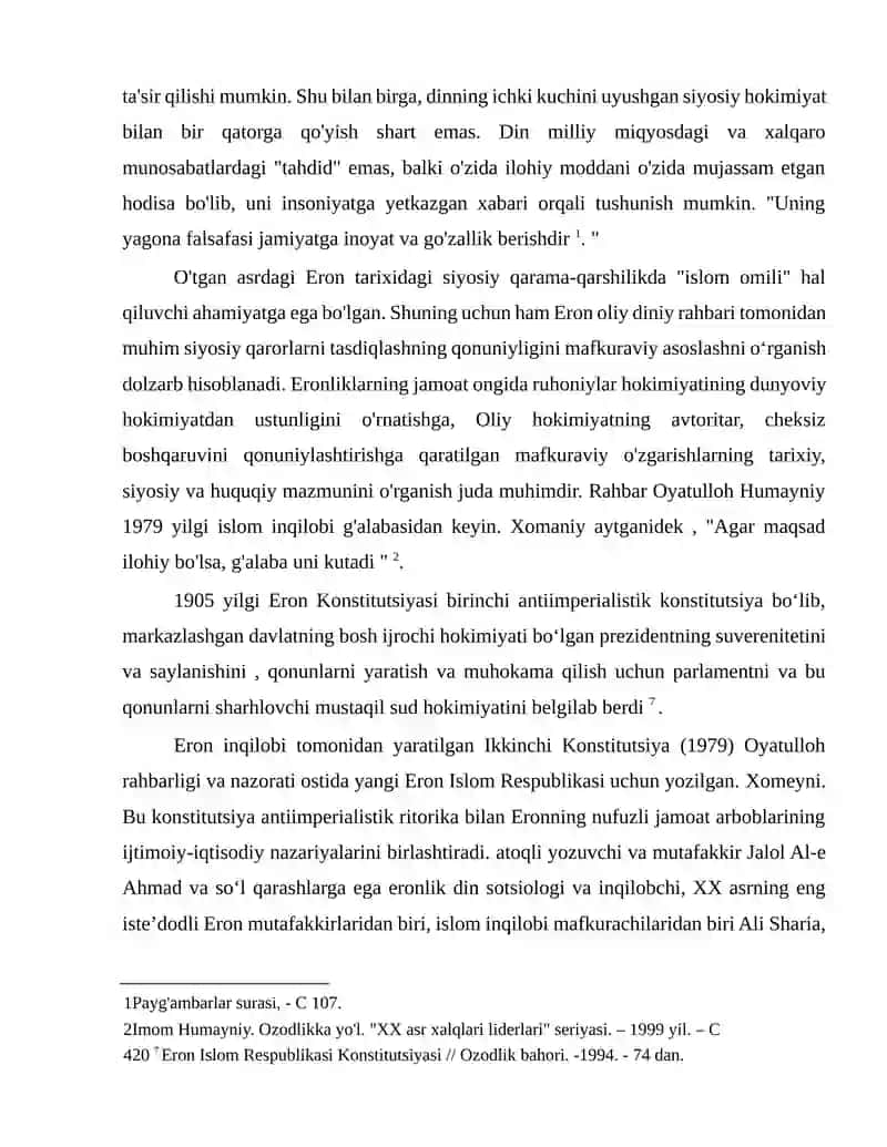 XX asr 50-90 yillarida Erondagi siyosiy vaziyat 4