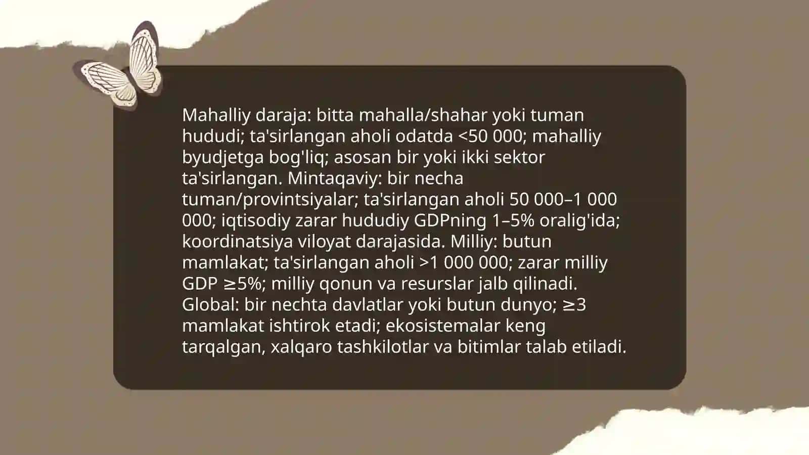 Global muammolarning mezonlari va darajalari 4