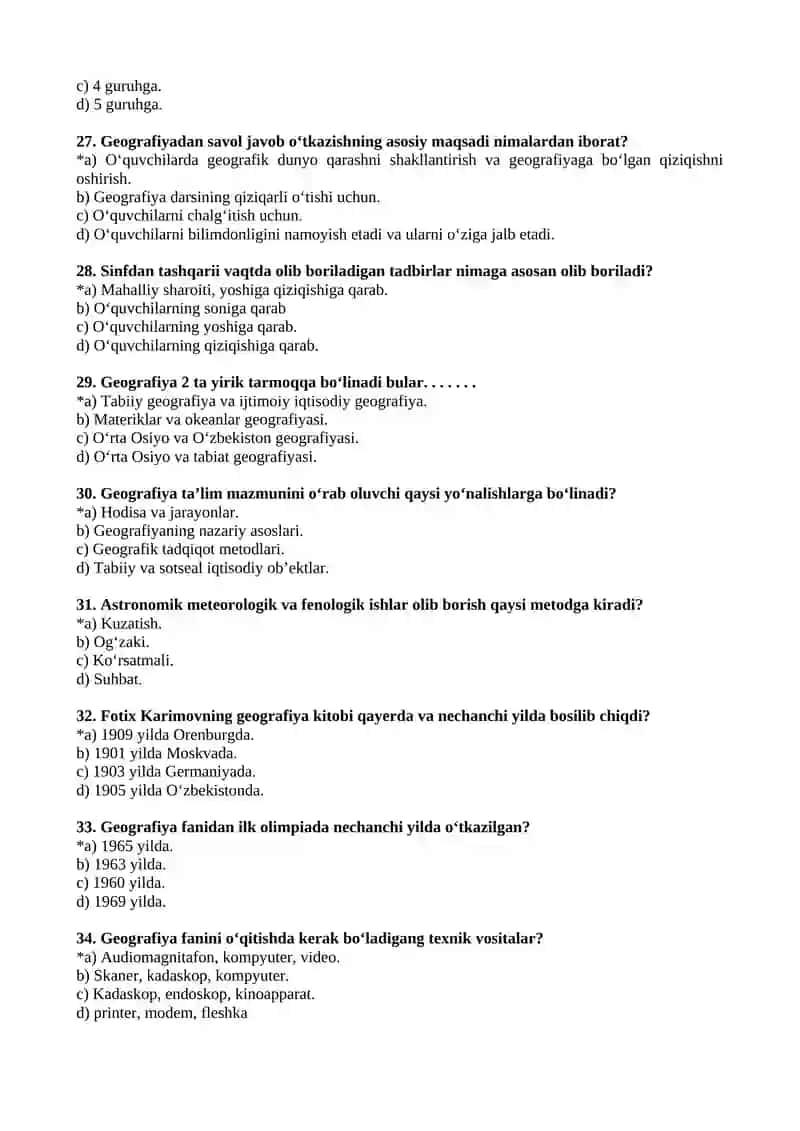 Geografiya o‘qitish metodikasi 4