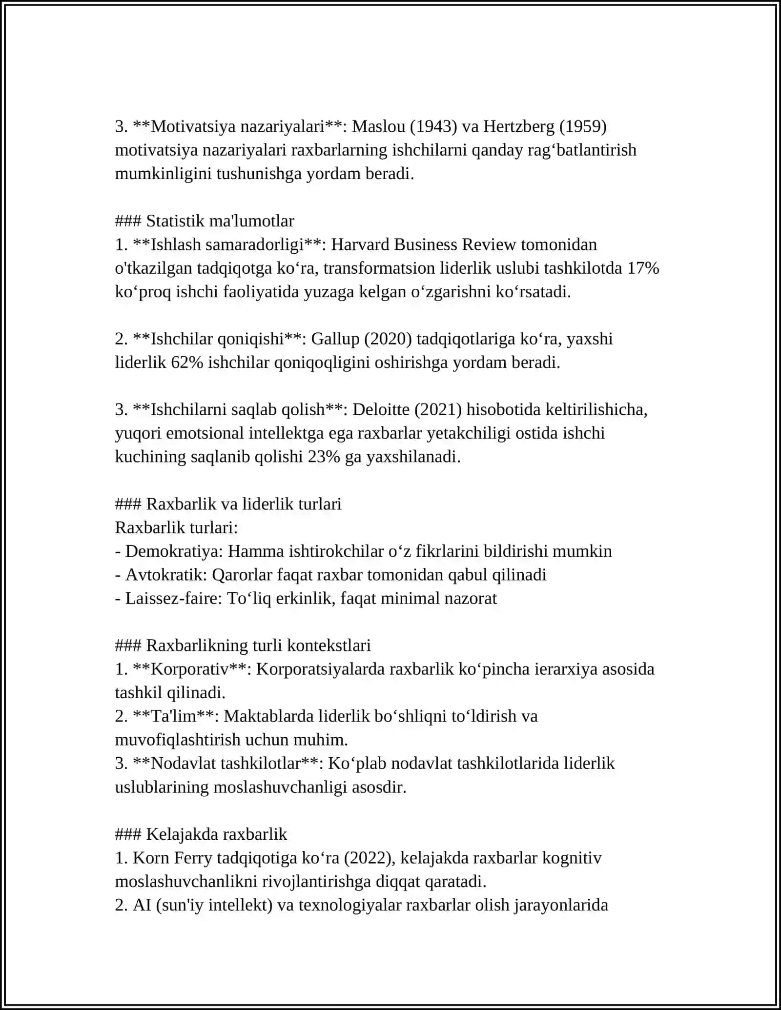 RAHBARLIK PSIXOLOGIYASI VA LIDERLIK 4
