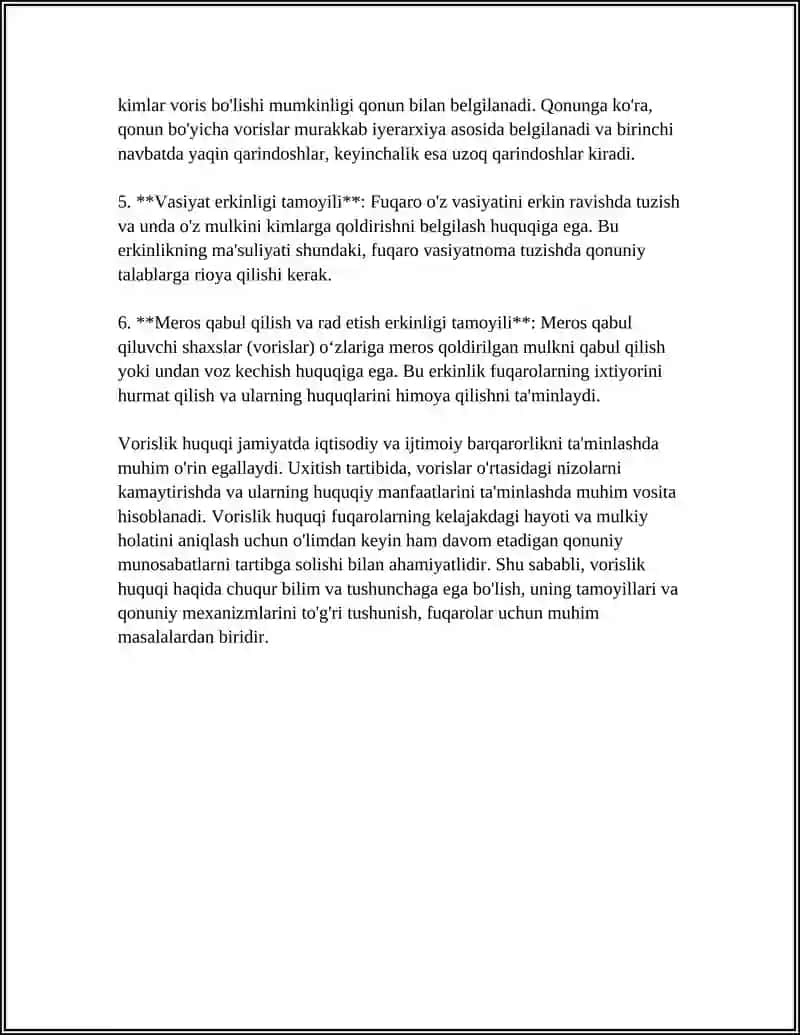 VORISLIK HUQUQI 4