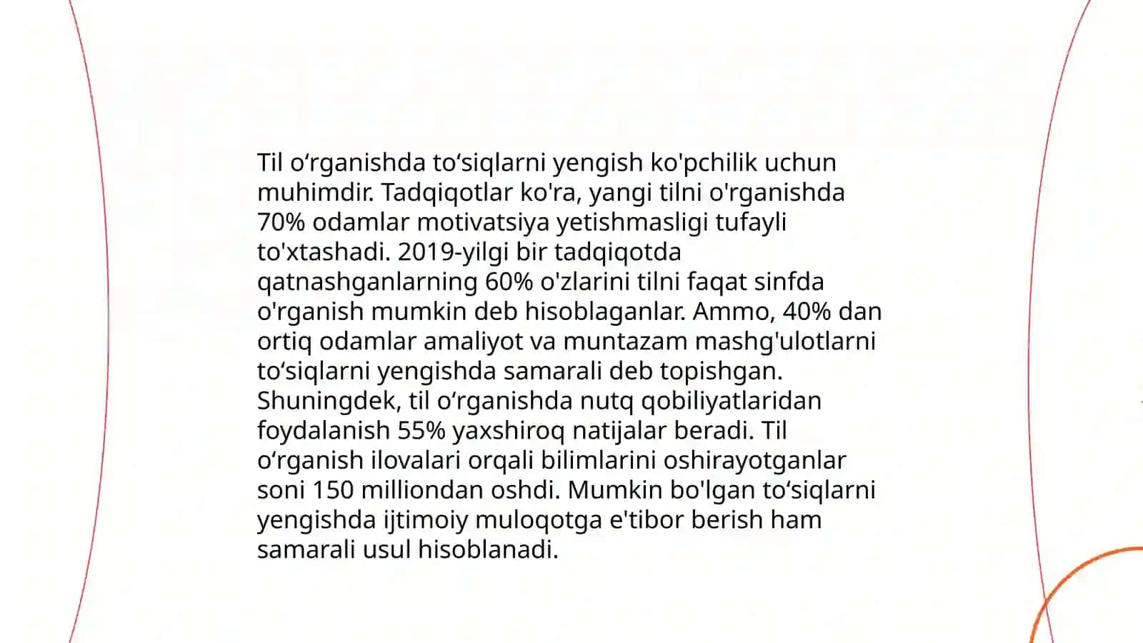 Grammatika: Toʻsiqsizlik ma'nosini ifodalash 4