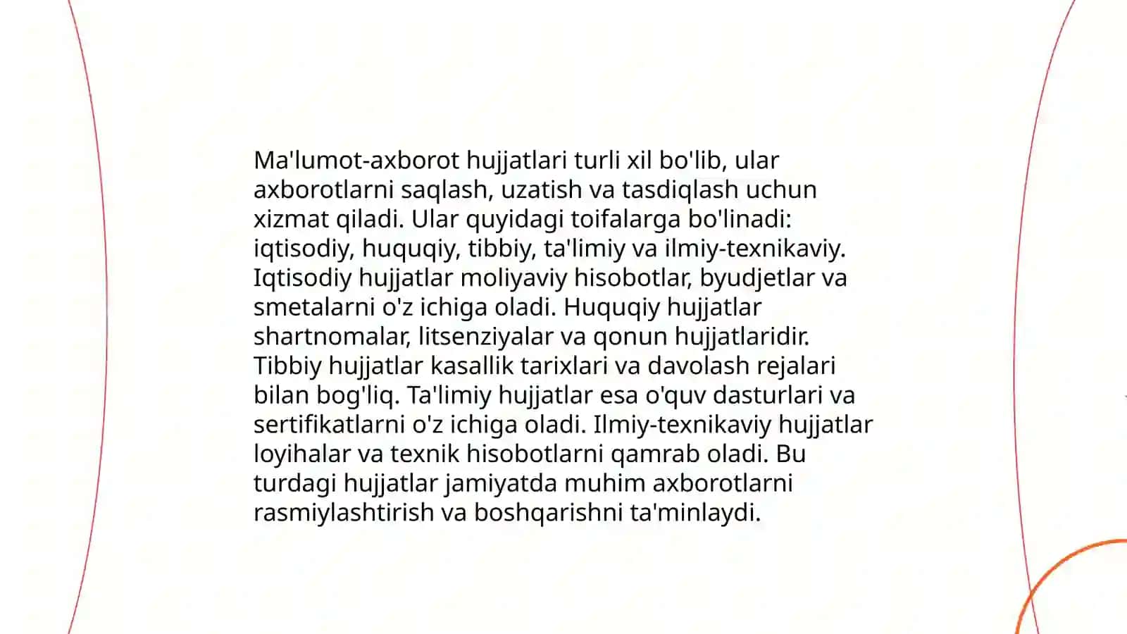 Ma'lumot-axborot hujjatlari 4