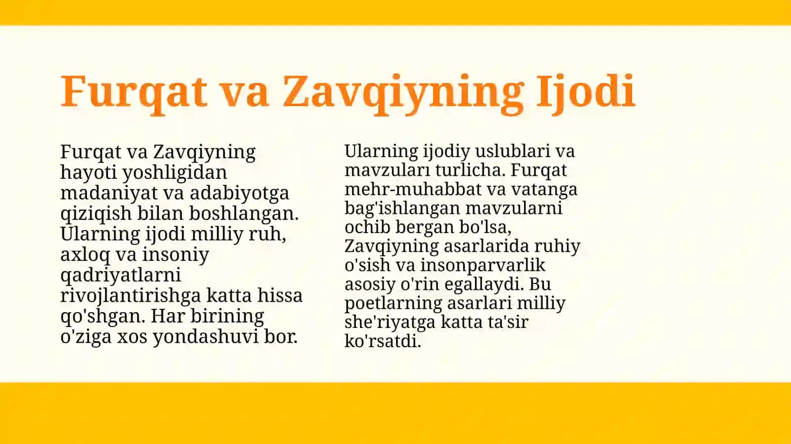 Muqimiy, Furqat, Zavqiyning hayoti va ijodi 4