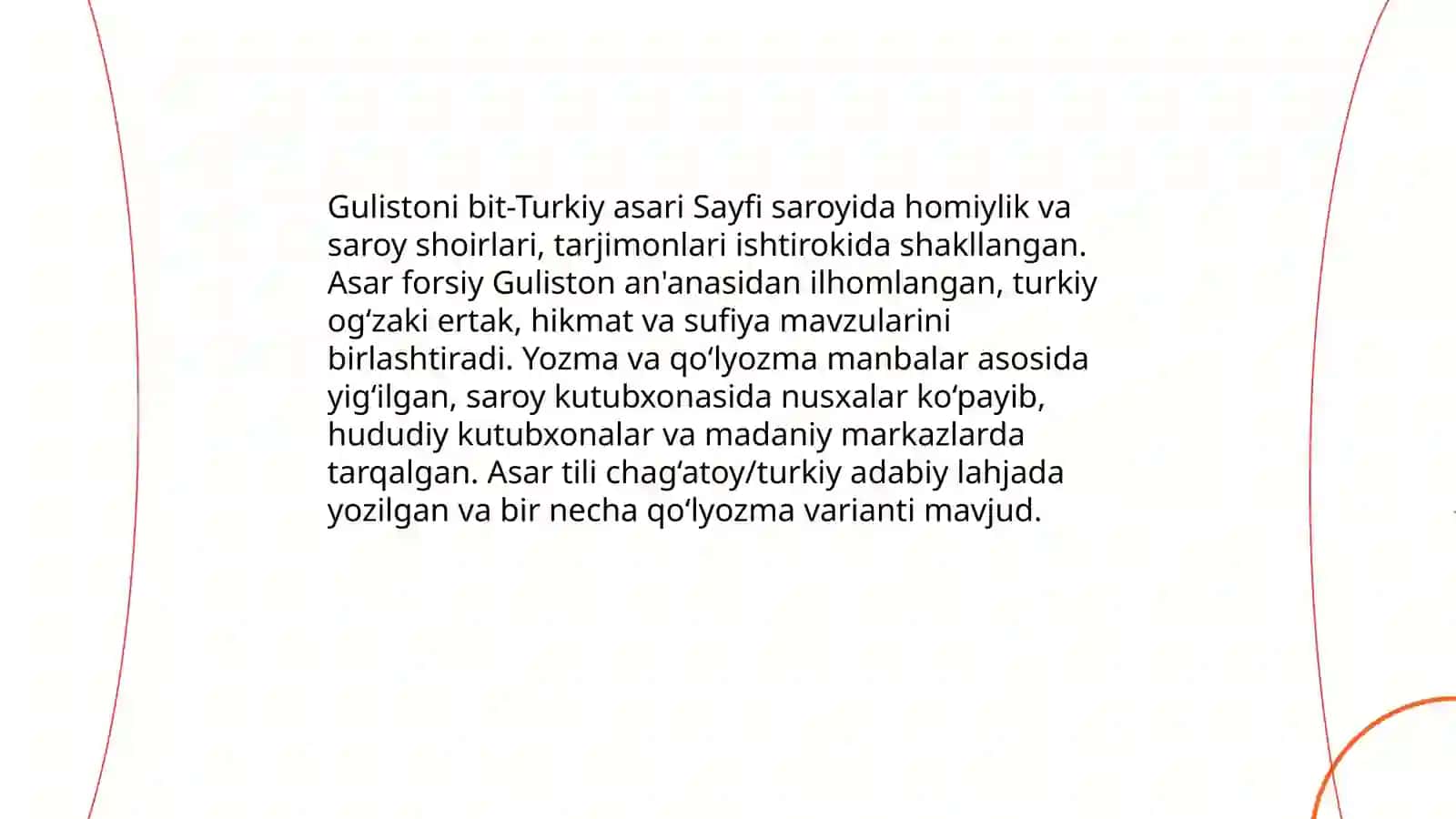 SAYFI SAROYINING “GULISTONI BIT-TURKIY” ASARI 4