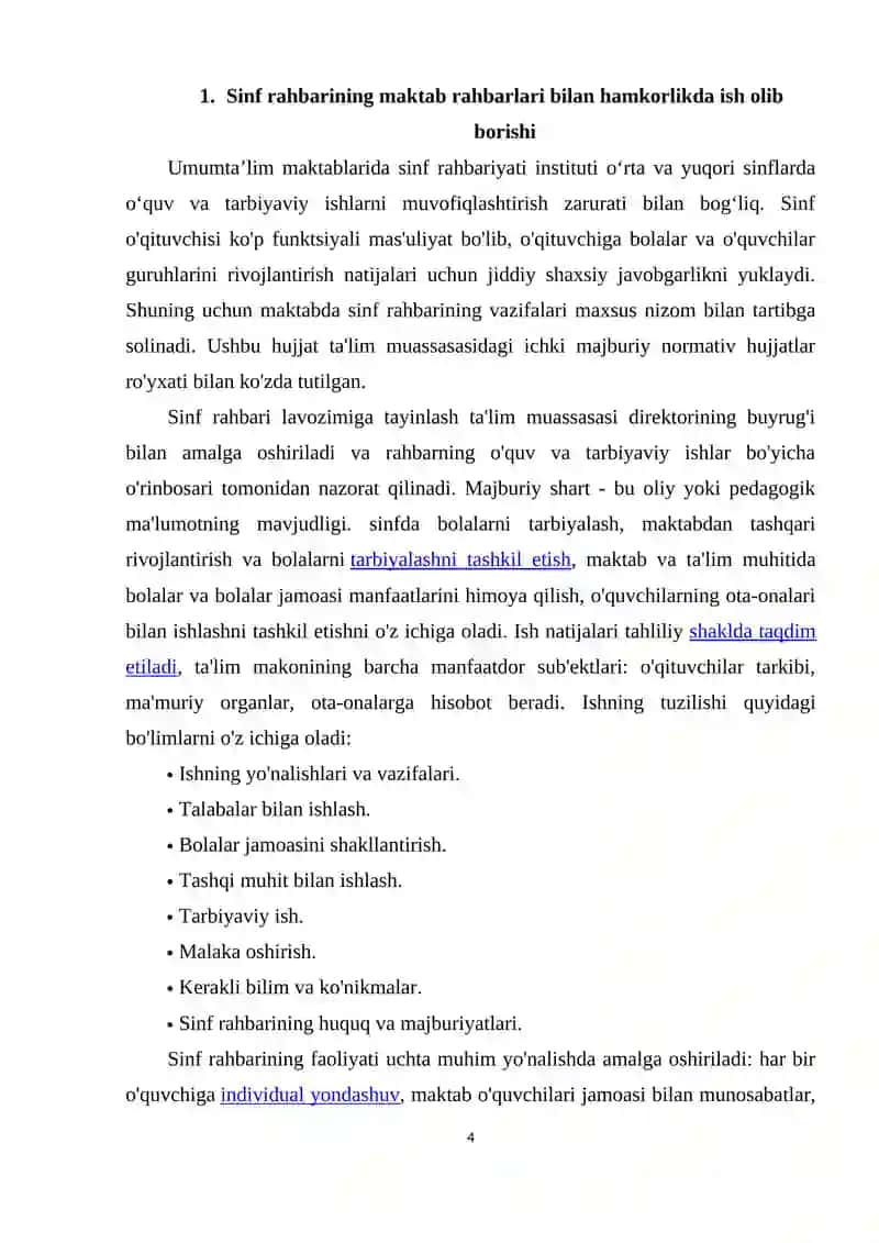 Sinf Rahbarining Maktab Jamoasi Bilan Aloqasi 4