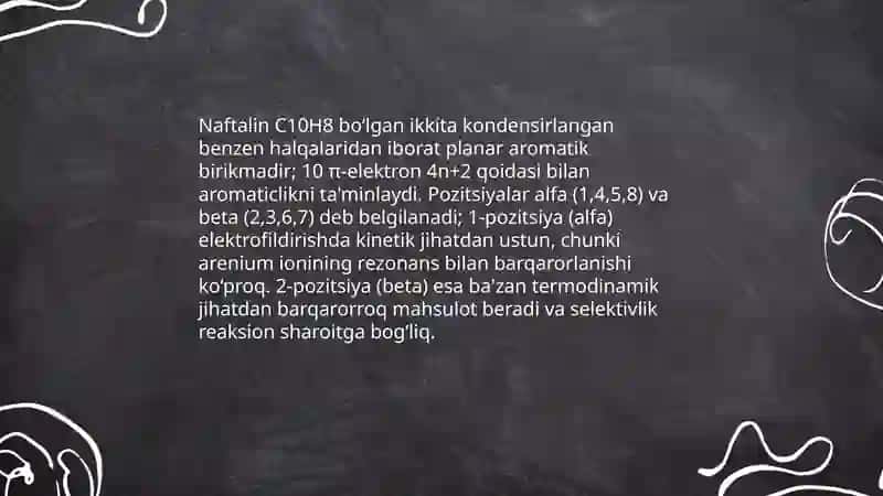 Kondensirlangan arenlar - naftalin, antratsen 4