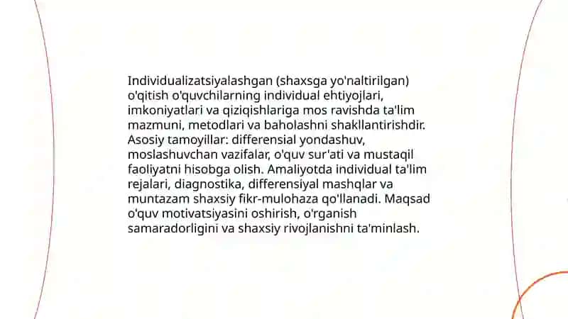 O'qitish va rivojlanish jarayonlari 4