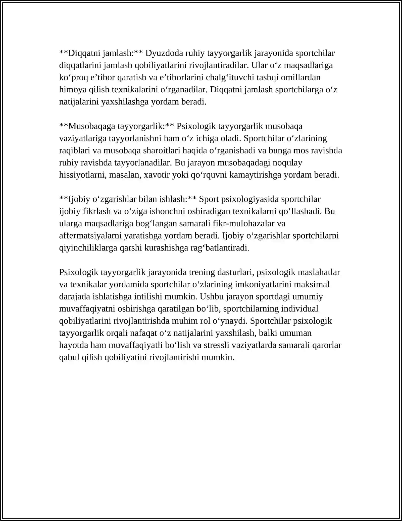 DYUZDODA PSIXOLOGIK TAYYORGARLIK 4
