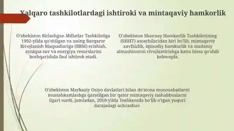 O'zbekiston va jahon hamjamiyati 4
