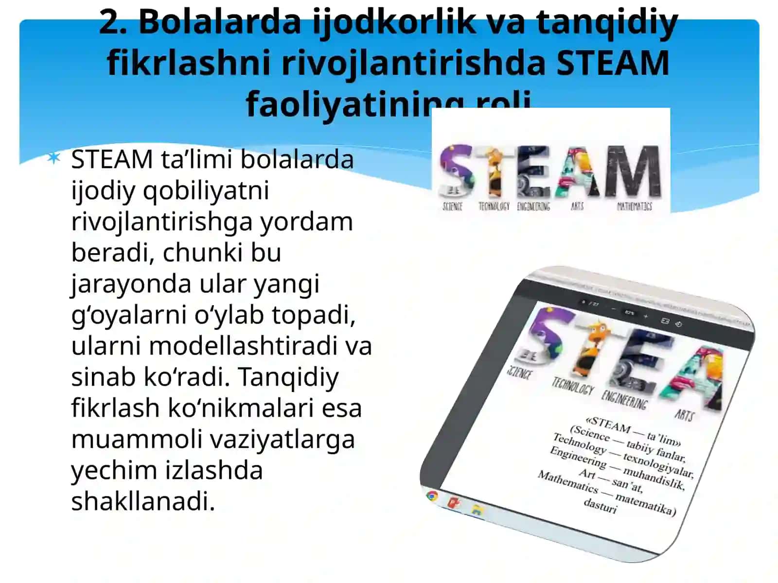 Boshlang'ich ta'limda bolalarda STEAM faoliyati 4