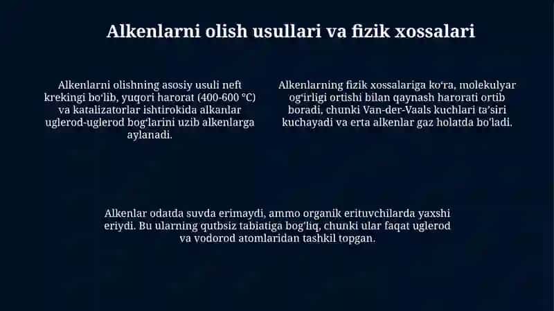 Alkenlar va ularni xalq xojaligida qolanilishi 4