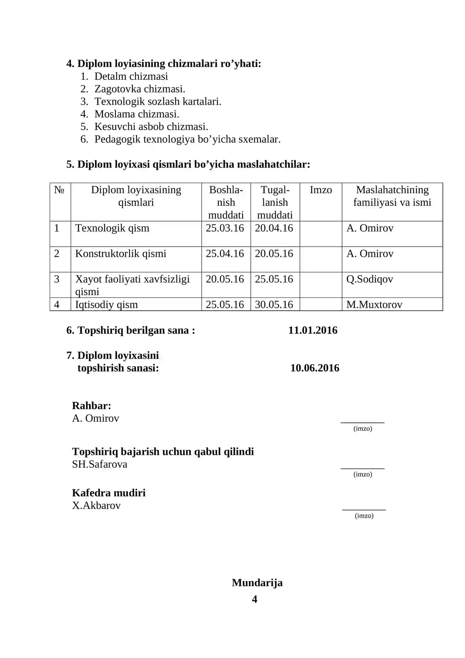 «Mashinasozlik texnologiyasi» 4