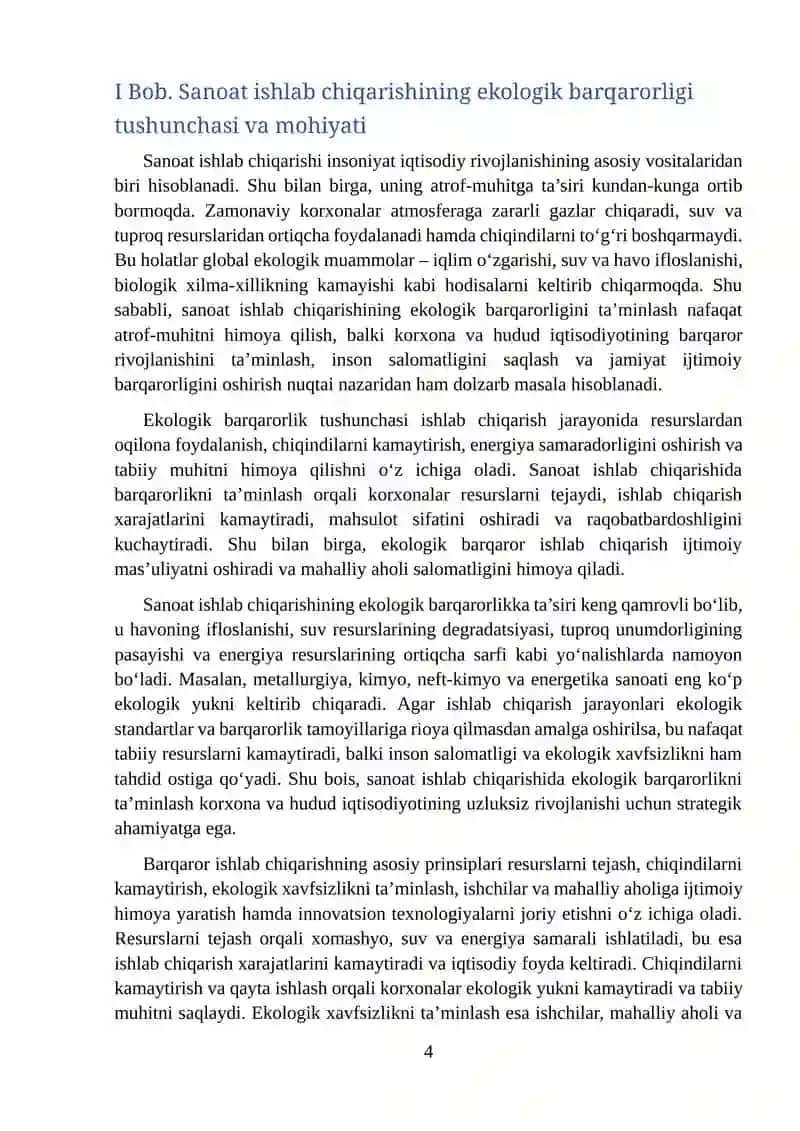 Sanoat ishlab chiqarishining ekologik barqarorligi 4