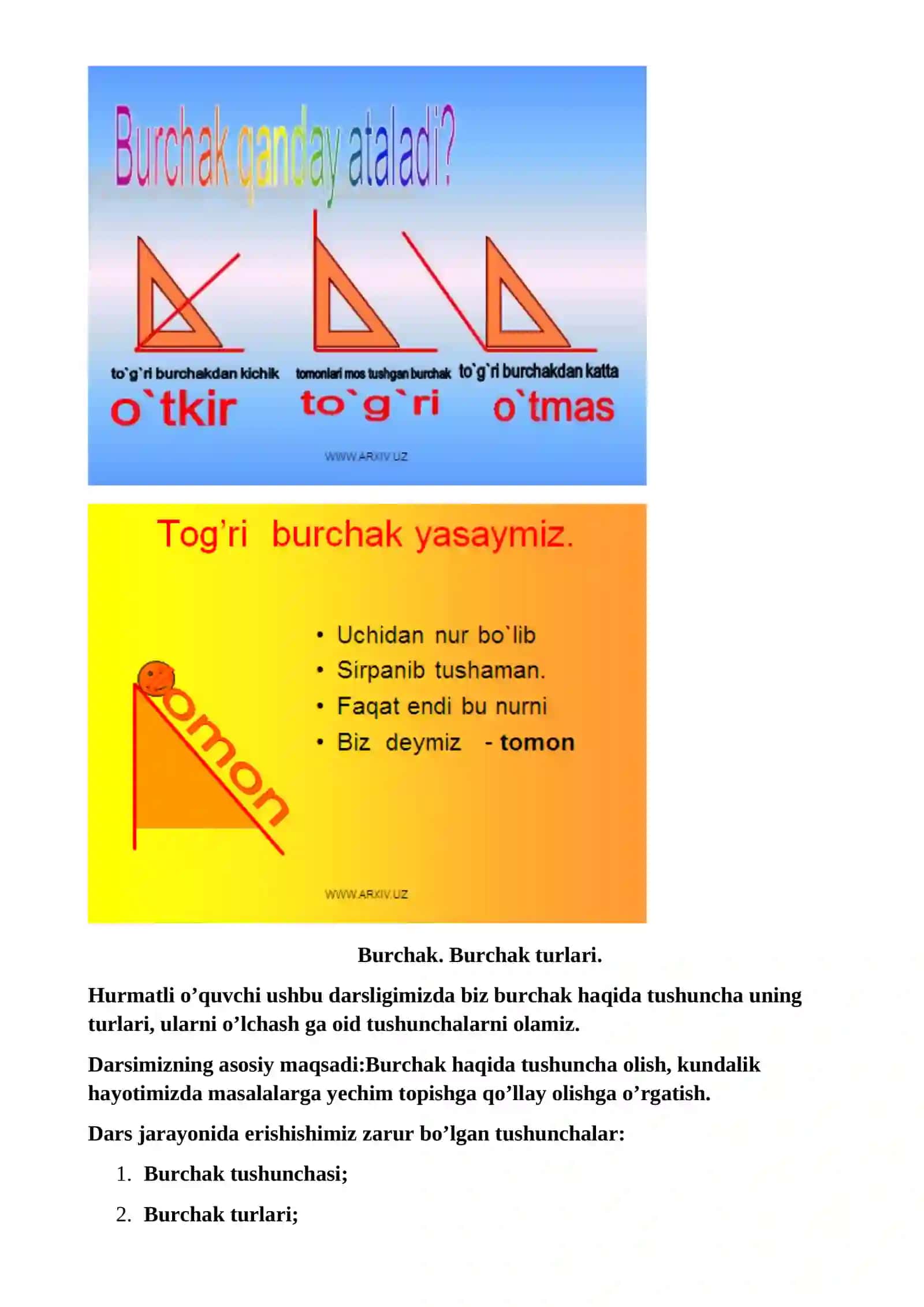 Burchaklar va ularning turlari 4