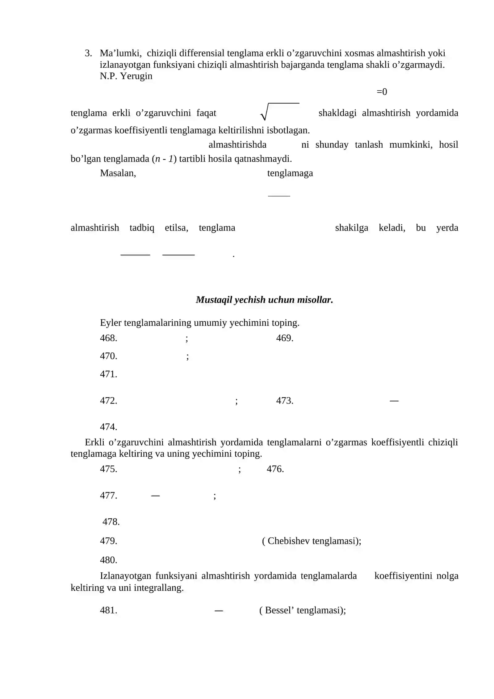 Differensial tenglamalari amaliy mashg'uloti 4
