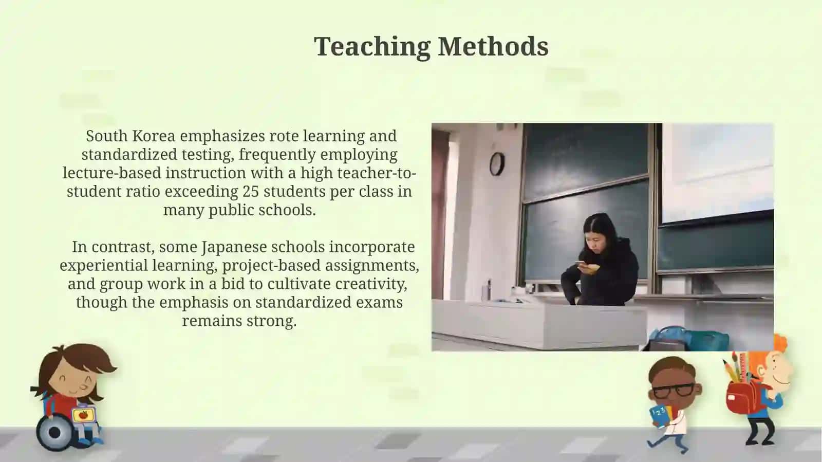 Difference in the education system of Japan and South Korea 4