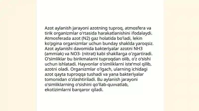 Azot va fotosintez 4