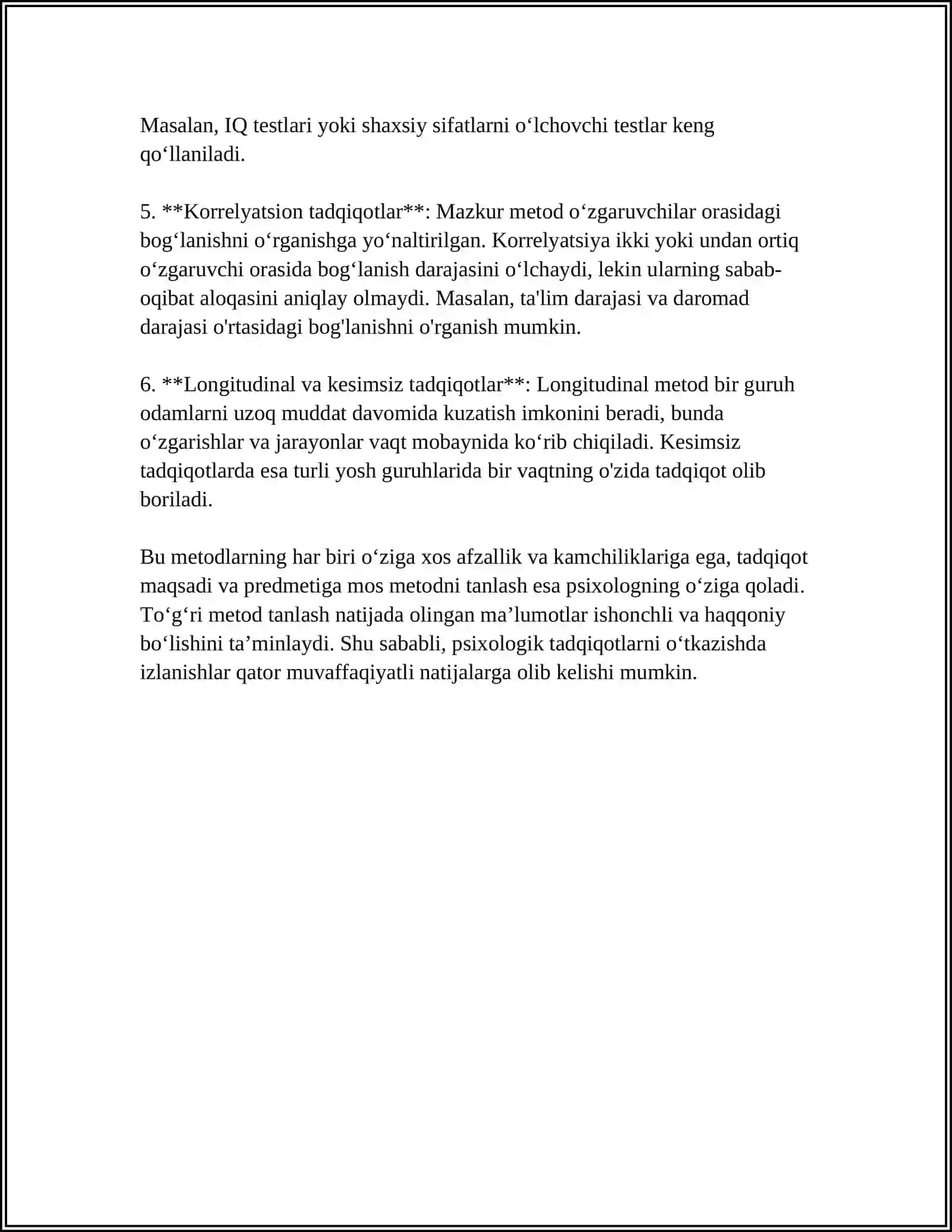 Psixologik tadqiqot metodlari 4