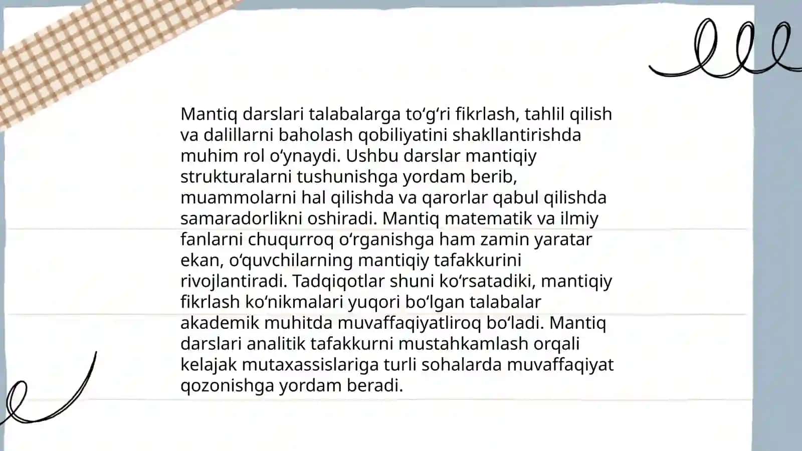 Mantiqni o'rganishning axamiyati 4