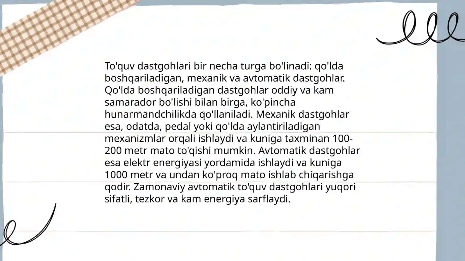 To'quvchilik texnologiyasi 4