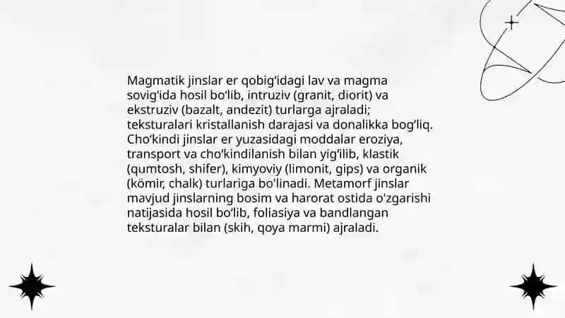 Togʻ jinslari va minerallar bilan tanishish 4