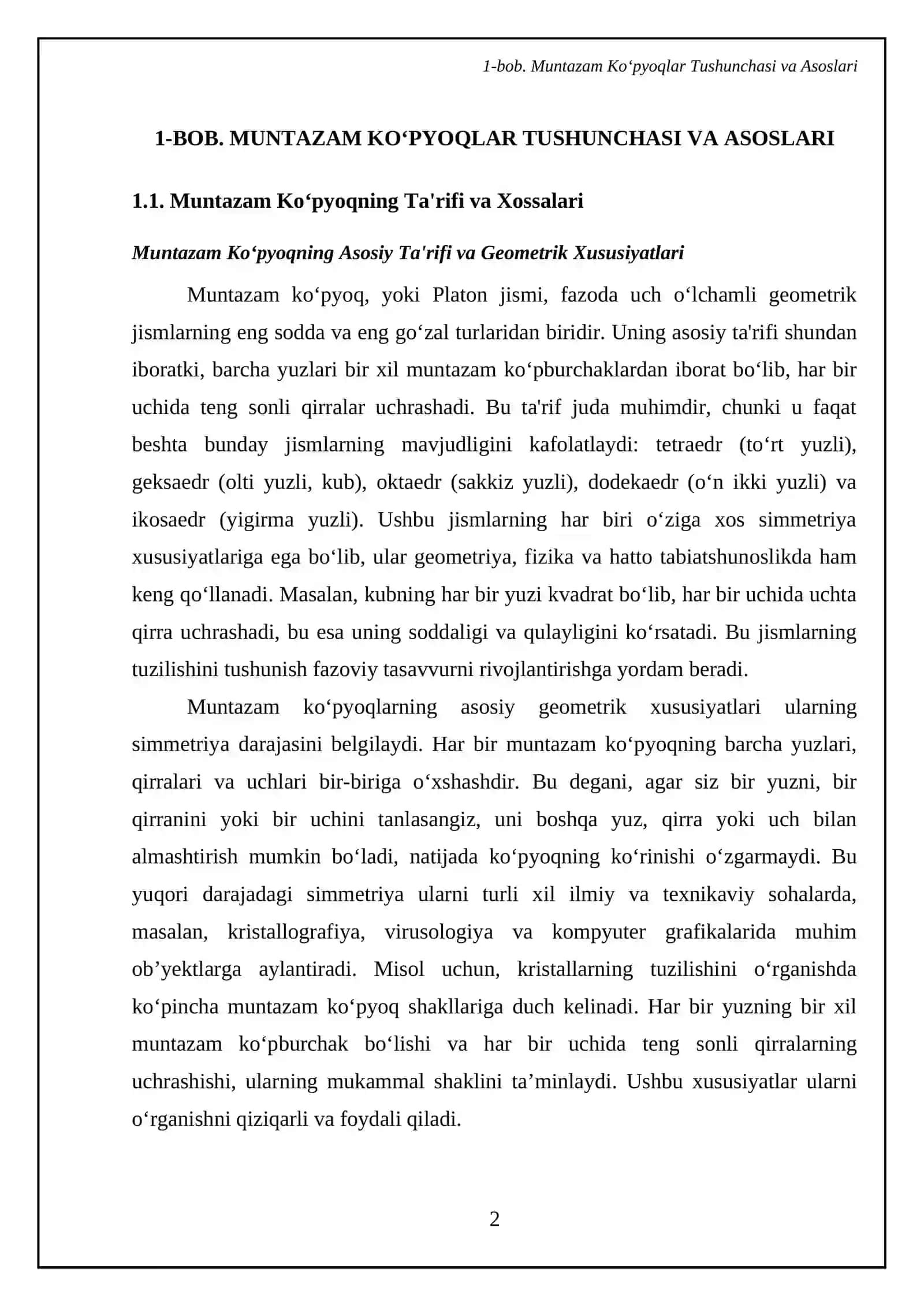 Muntazam Koʻpyoqlar 4