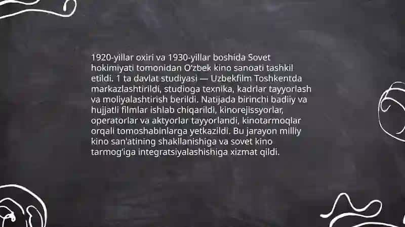 Oʻzbekiston Respublikasida milliy kino san'atining rivojlanishi 4