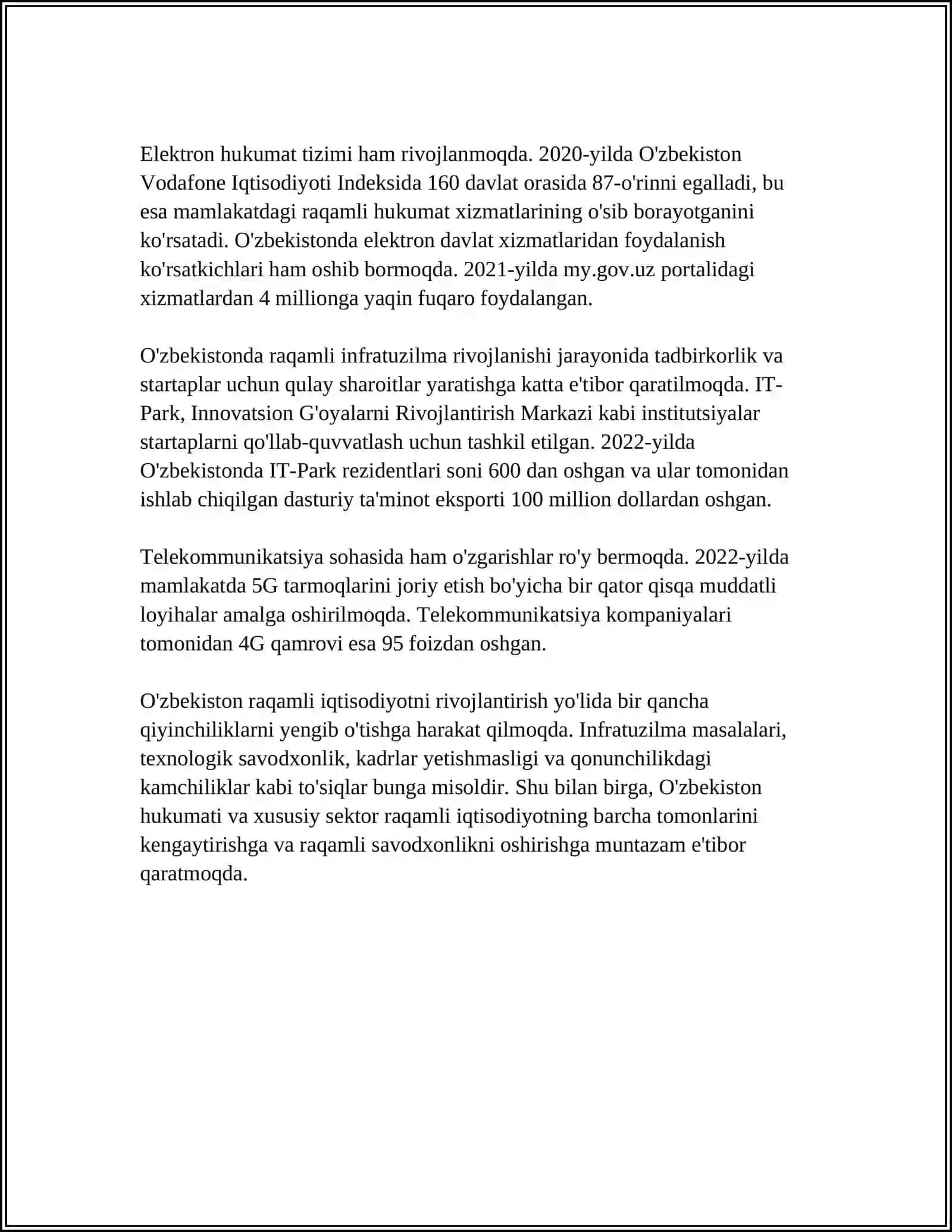 O'zbekistonda Raqamli Iqtisodiyot 4