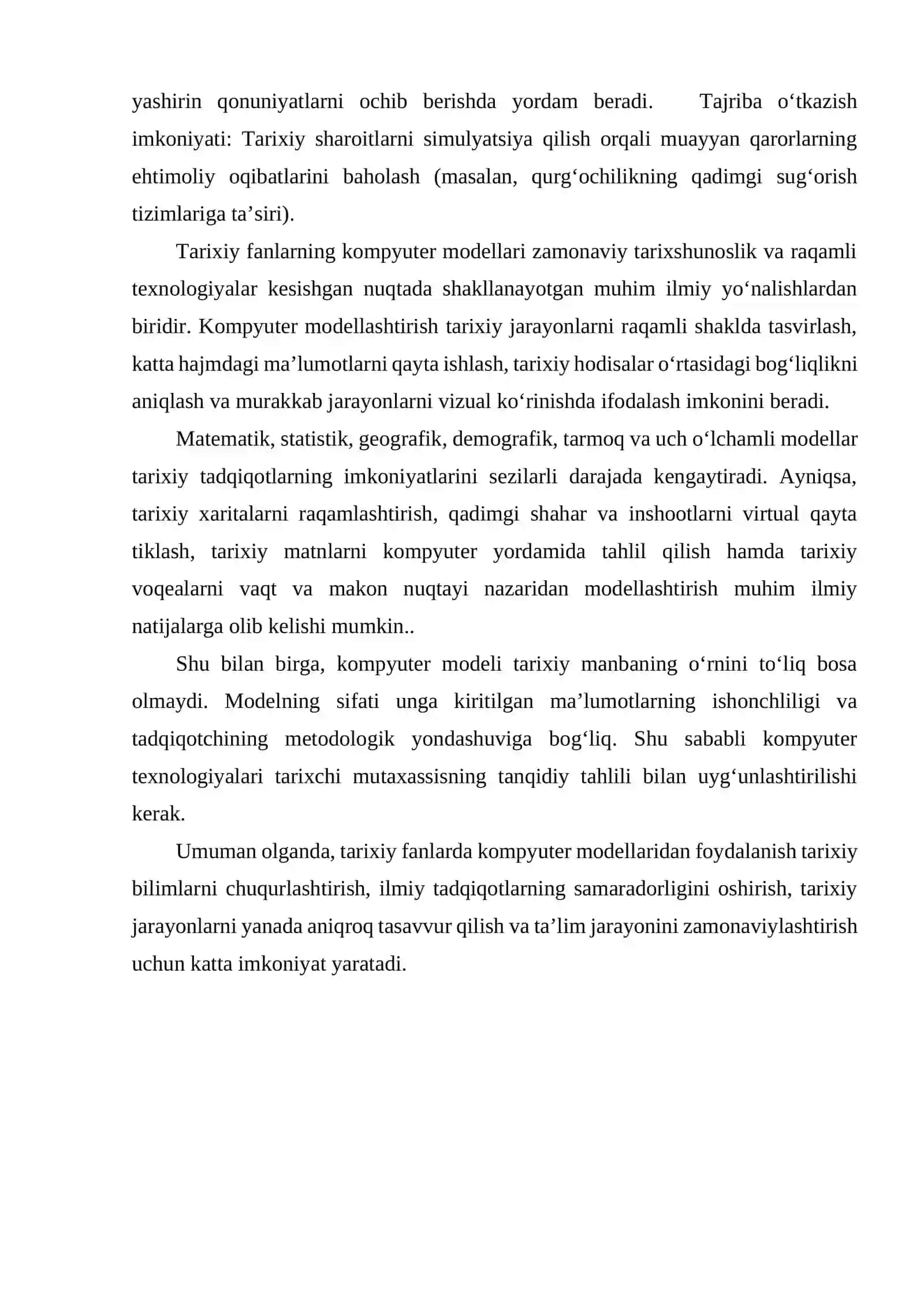 TARIXIY FANLARNING KOMPYUTER MODELLARI 4