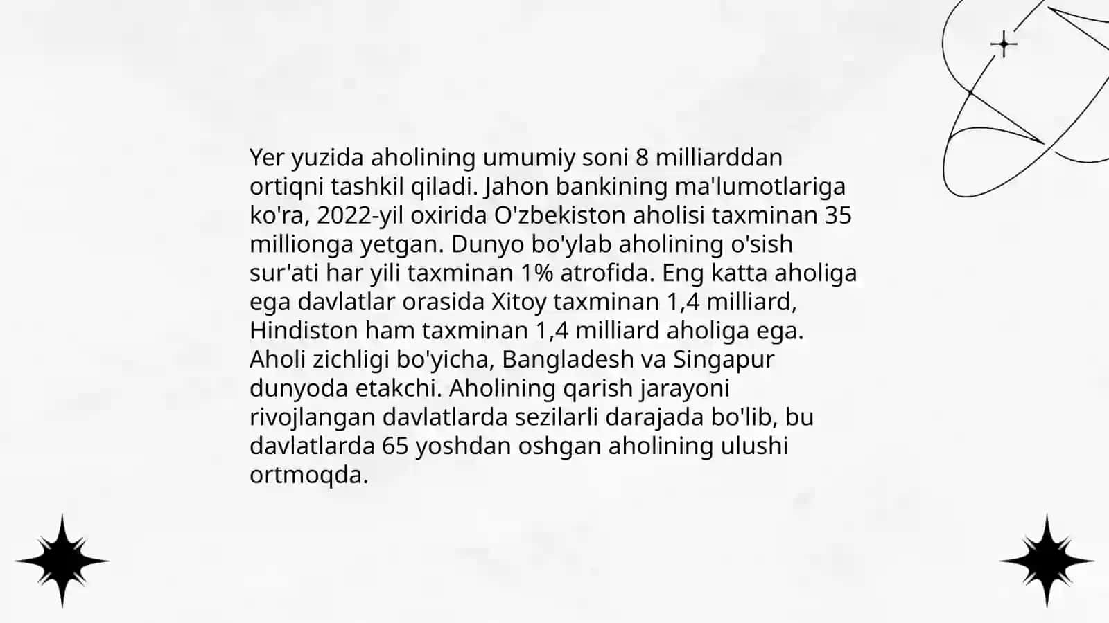 Populyatsiya asosiy belgilari va xususiyatlari 4