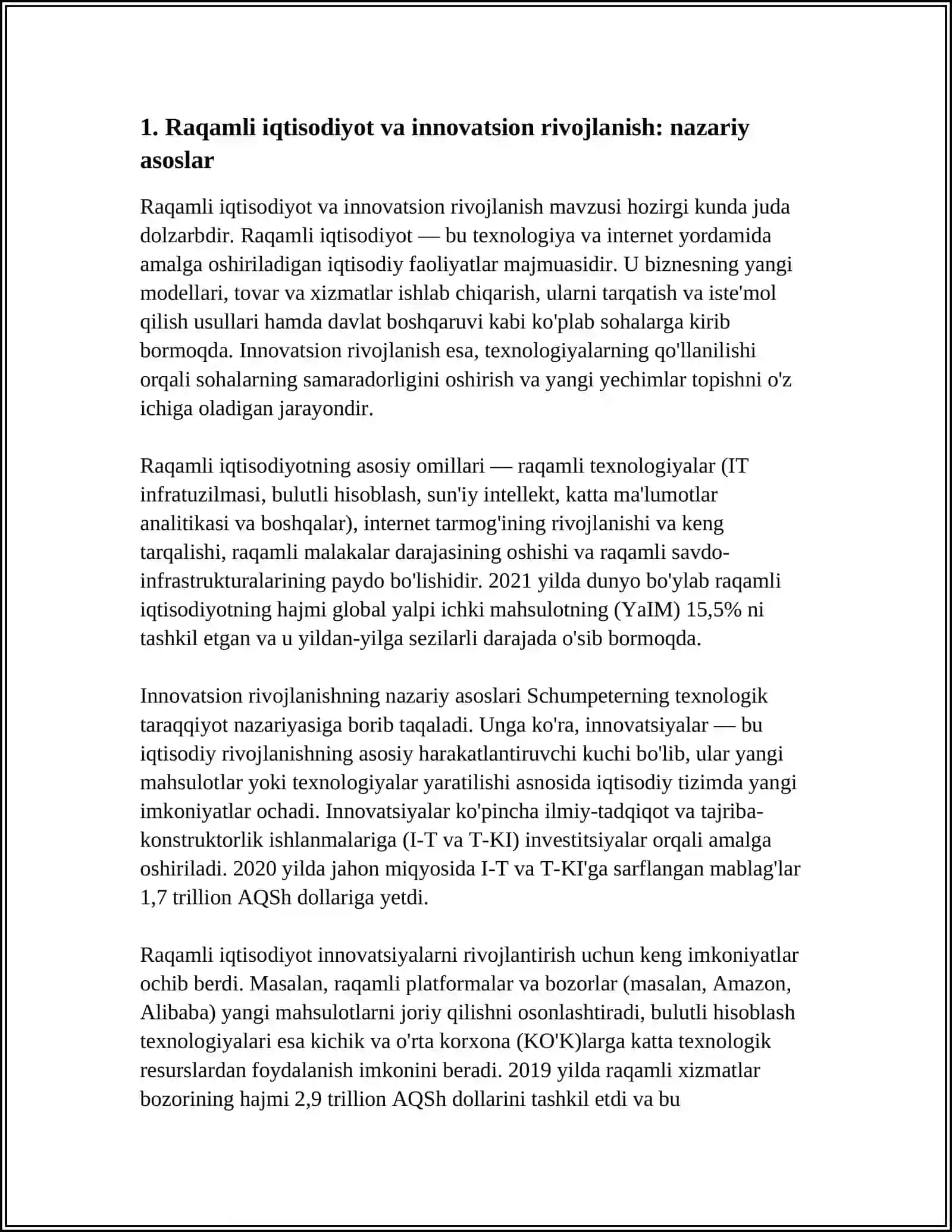 Raqamli iqtisodiyot va innovatsion rivojlanish: nazariy asoslar 4