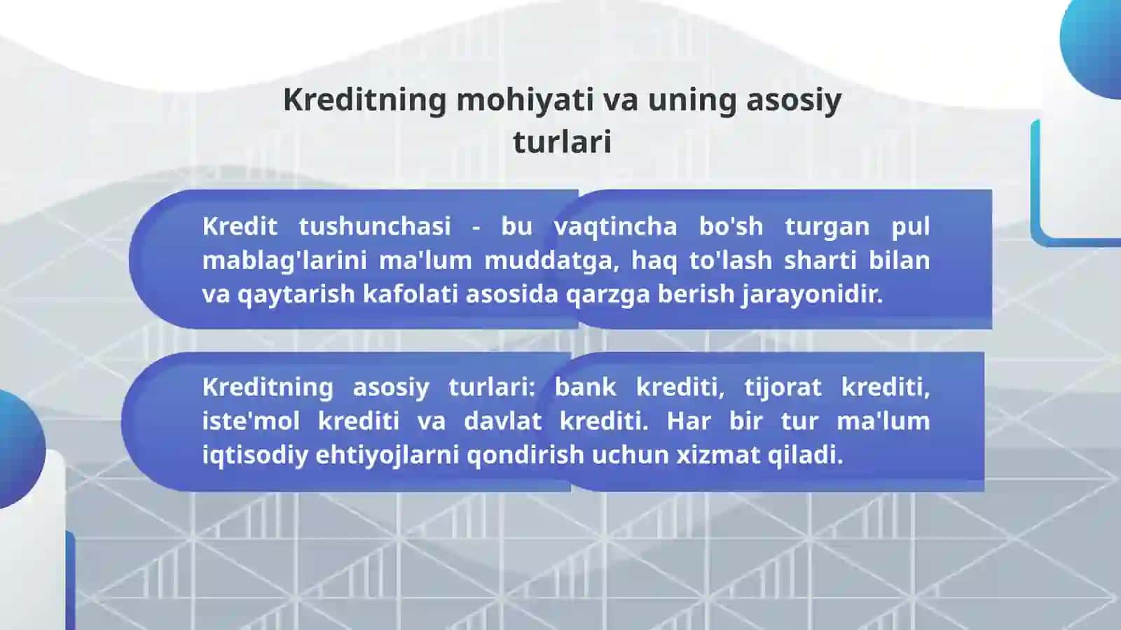 Pul muomalasi, kredit va bank tizimining asoslari 4