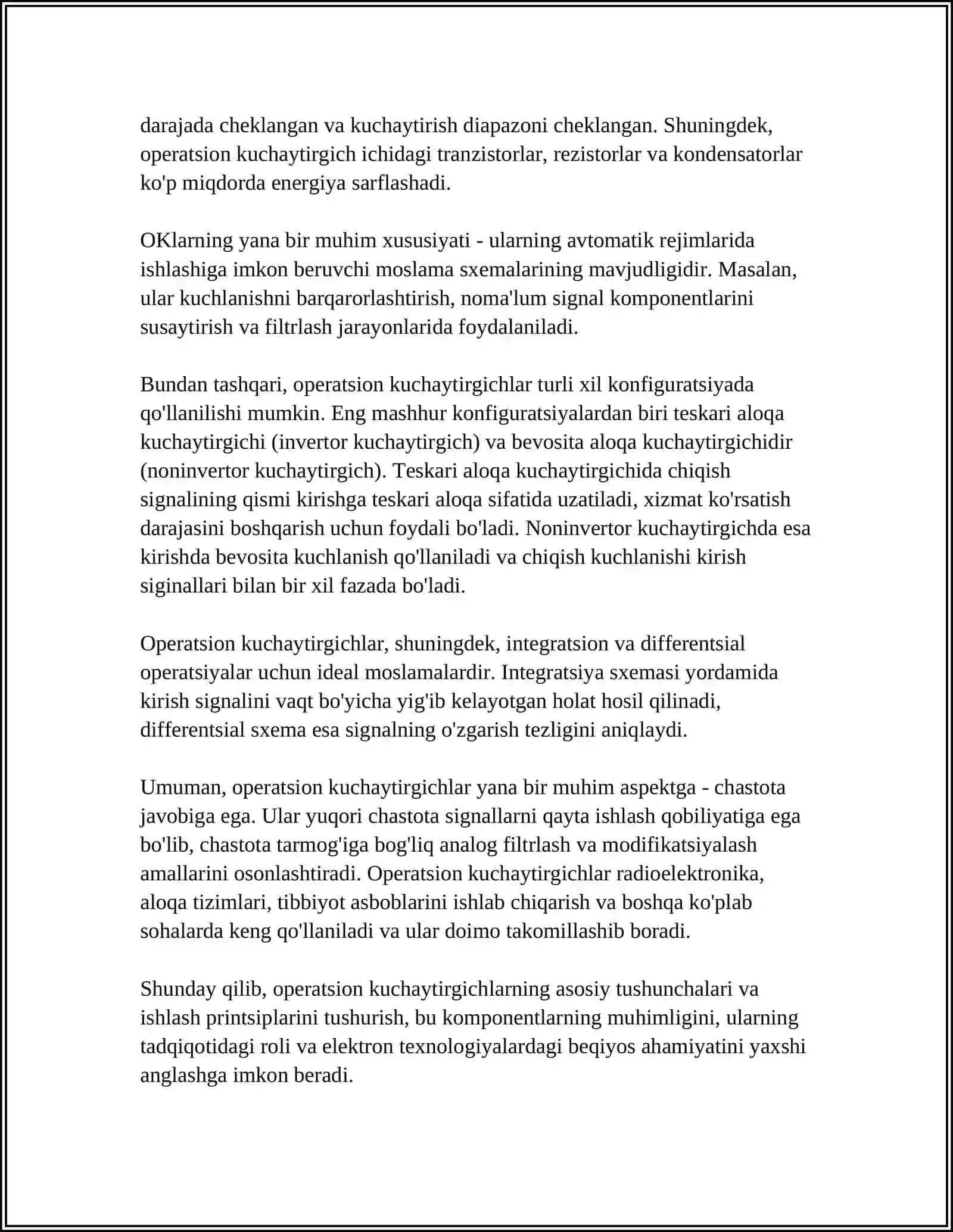 OPERATSION KUCHAYTIRGICH TADQIQOTI 4