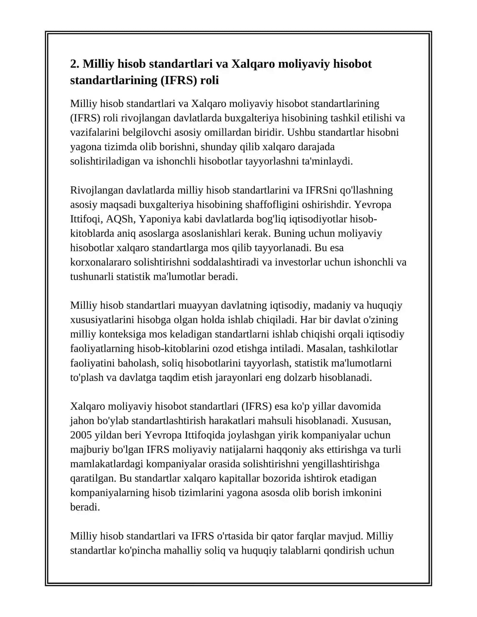 Rivojlangan davlatlarda buxgalteriya hisobining tashkiliy tamoyillari va vazifalari va unga ta'sir etuvchi omillar 4