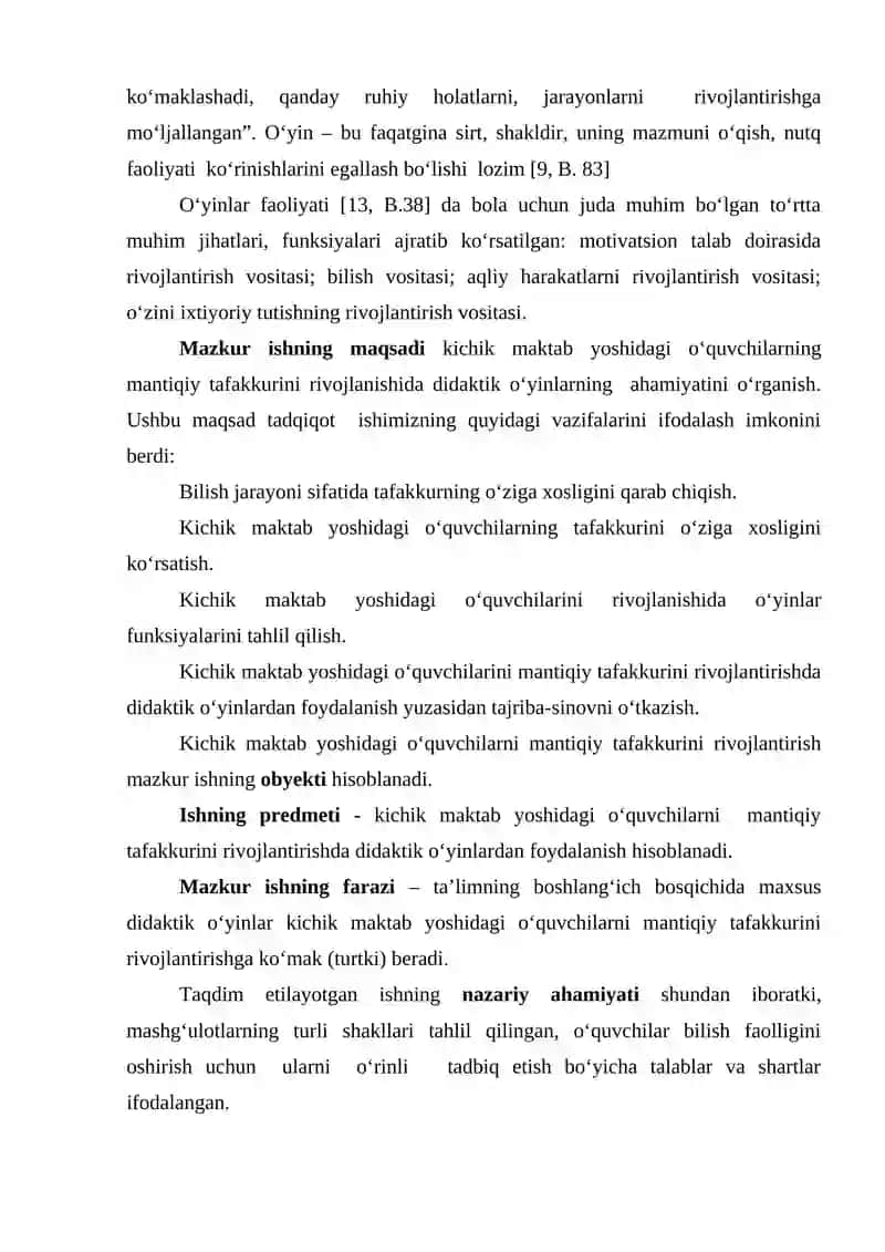 O‘QUVCHILARNING MANTIQIY FIKRLASH QOBILIYATLARINI RIVOJLANTIRISHDA DIDAKTIK O‘YINLARDAN FOYDALANISH METODIKASI 4