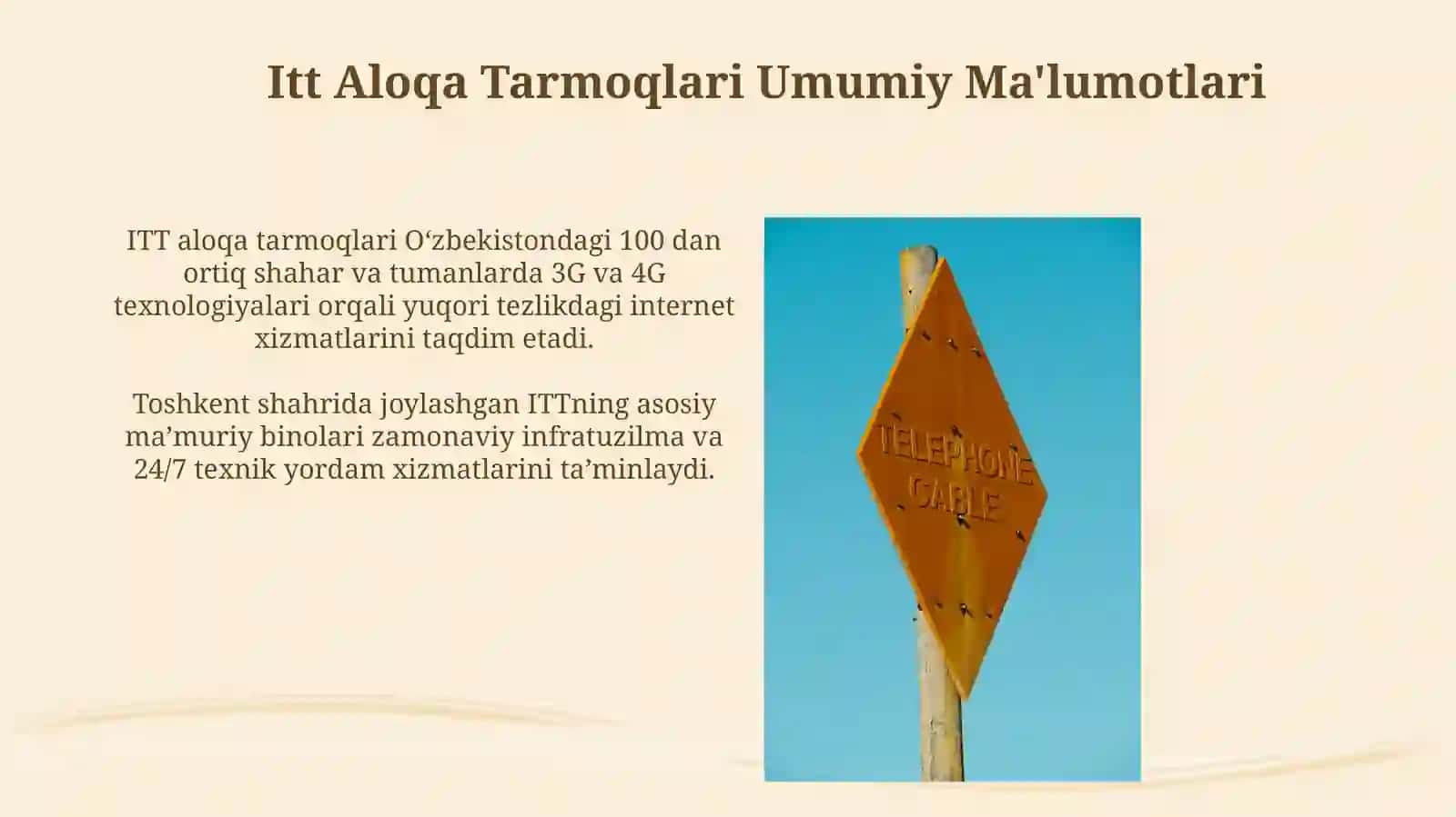 ITT da telekamunikatsiya tarmoqlari 4