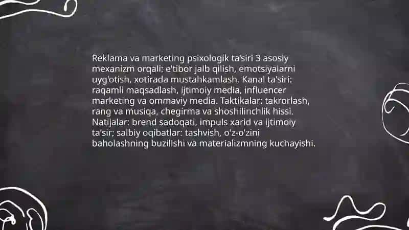 Psixalogik ta’sirda turli yoʻnalishlarning ta’siri 4
