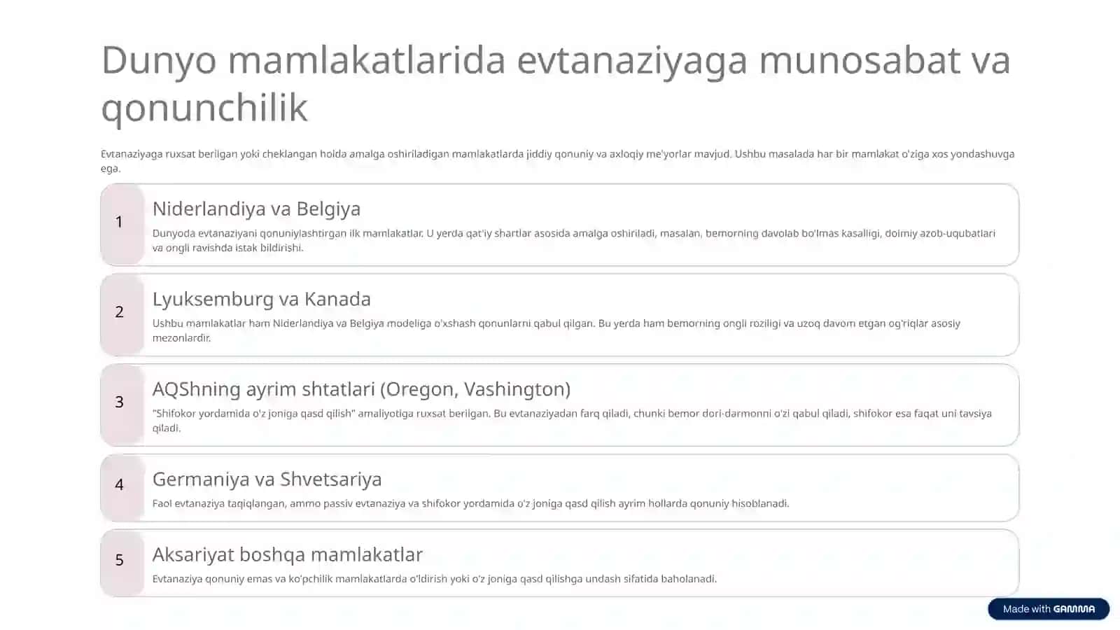 Hozirgi kundagi evtanaziya va yatrofobiya muammolaritibb 4