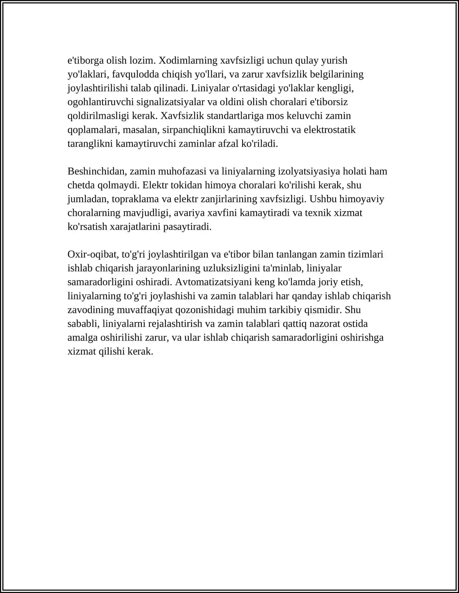 AVTOMATIK LINYALAR OʻRINLARI 4