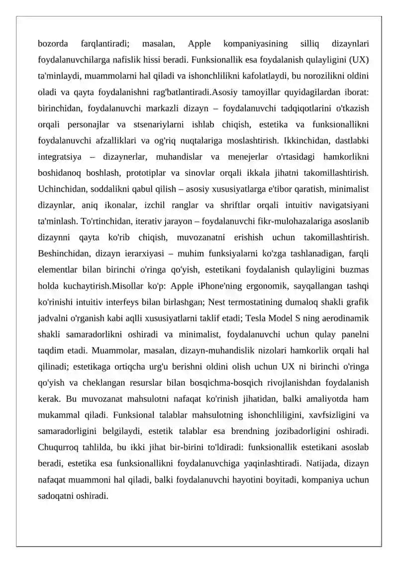 Mahsulot dizayni va iste‘molchilar ehtiyojiga moslashtirish 4
